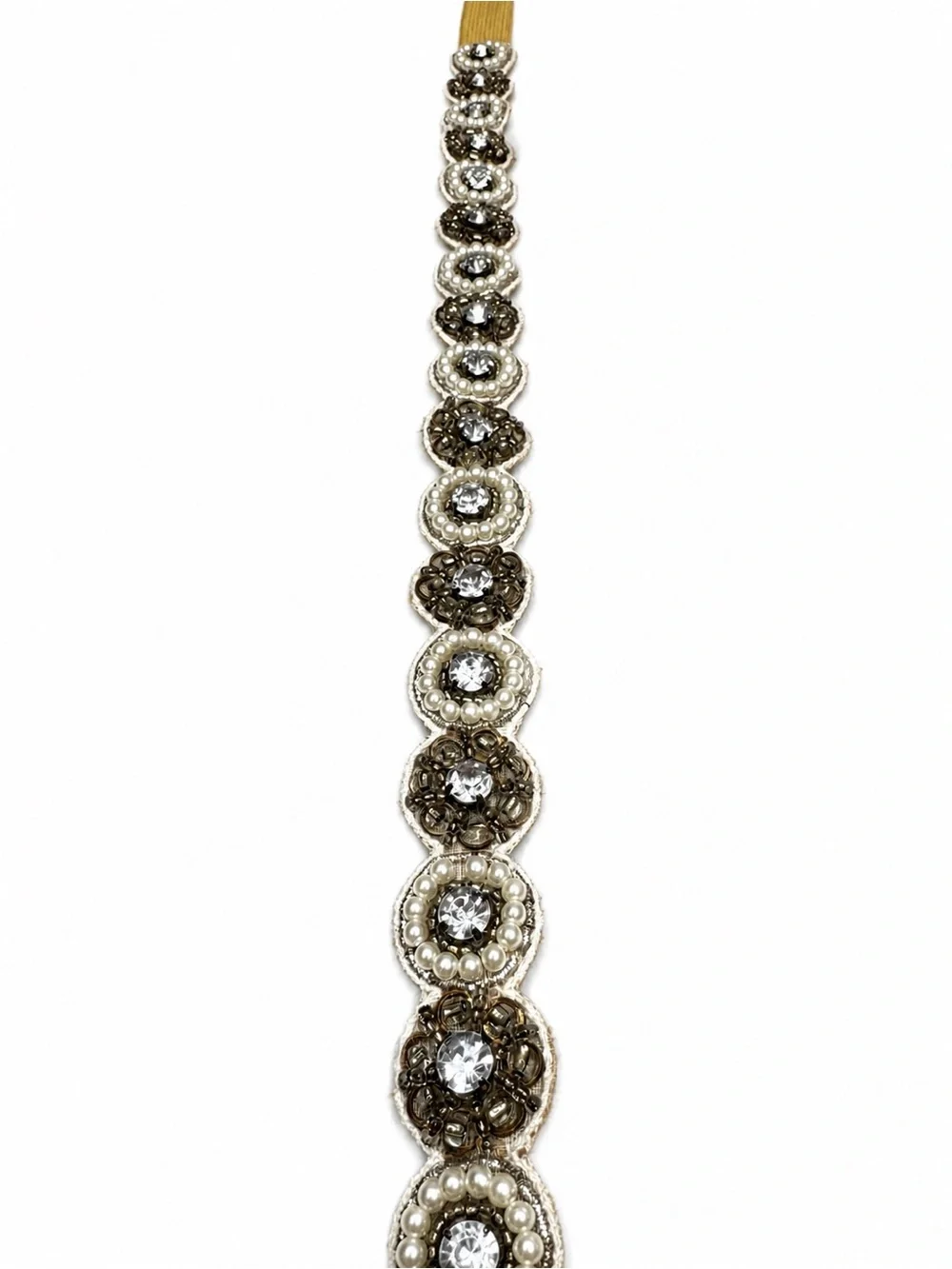 Pearl & Rhinestone Stretch Accent Waist Belt SMALL